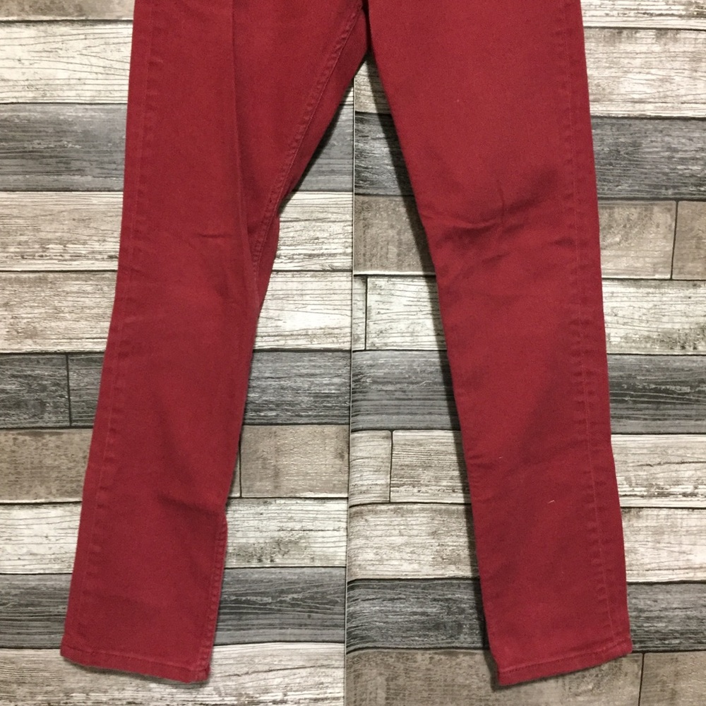 Levi’s 511 Slim Jeans Men’s 29x32 Red Denim Stretch Casual - Picture 7 of 10